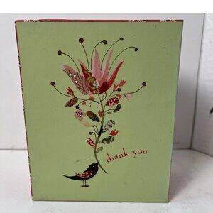 Papyrus Thank You Cards Hummingbird Floral Boxed Set 20 Cards NIB Gift